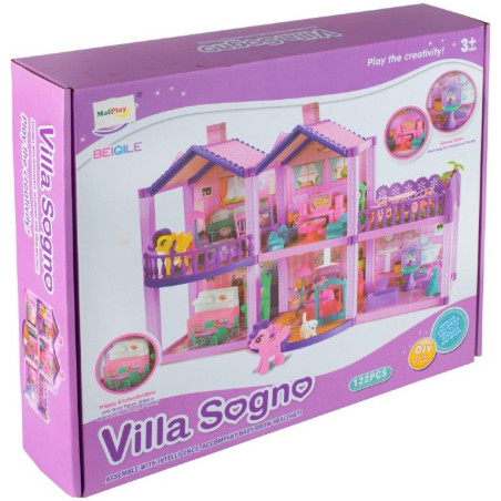 lėlių vila su žirgais