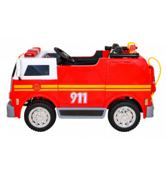 Vaikiškas elektrinis sunkvežimis Fire Truck, Raudonas