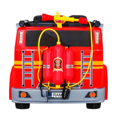 Vaikiškas elektrinis sunkvežimis Fire Truck, Raudonas