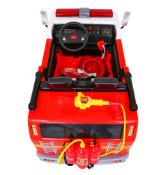 Vaikiškas elektrinis sunkvežimis Fire Truck, Raudonas