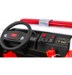 Vaikiškas elektrinis sunkvežimis Fire Truck, Raudonas