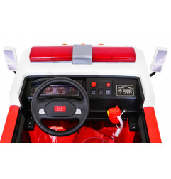 Vaikiškas elektrinis sunkvežimis Fire Truck, Raudonas