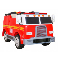 Vaikiškas elektrinis sunkvežimis Fire Truck, Raudonas