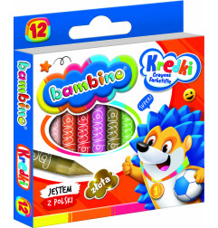 BAMBINO grafinės kreidelės 12 spalvų