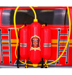 Vaikiškas elektrinis sunkvežimis Fire Truck, Raudonas