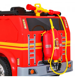 Vaikiškas elektrinis sunkvežimis Fire Truck, Raudonas