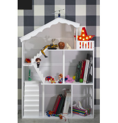 LULILO knygų lentyna/žaislų namelis 2in1 CALLA 116cm XXL