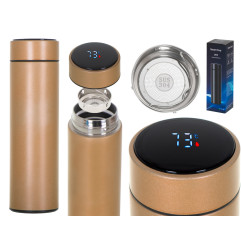 "Thermos" puodelis smart LED 500ml auksinis