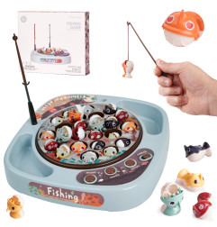 Žvejybos stalo žaidimas + priedai mėlynas 27el.