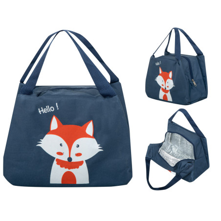 Izoliuotas termo maišelis pusryčiams pietums "Fox orange