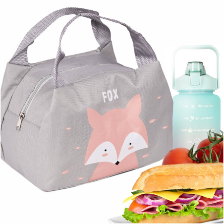 Termoizoliacinis maišelis pusryčiams pietums fox pink