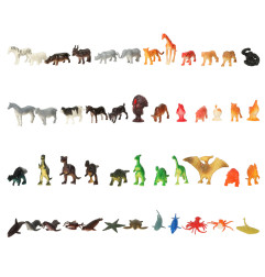 Figūrėlės jūros gyvūnai laukiniai dinozaurai rinkinys mišinys 48vnt.