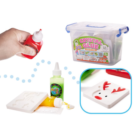 Klej crystal glue slime 3D zestaw 26el.