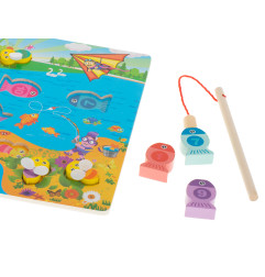 Montessori medinis žvejybos žaidimas su magnetu