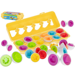 Mokomosios montessori dėlionės rūšiuotuvas, kiaušiniai 12vnt.