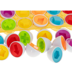 Mokomosios montessori dėlionės rūšiuotuvas, kiaušiniai 12vnt.