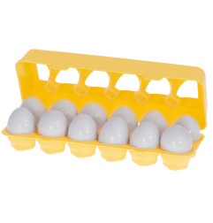 Mokomosios montessori dėlionės rūšiuotuvas, kiaušiniai 12vnt.