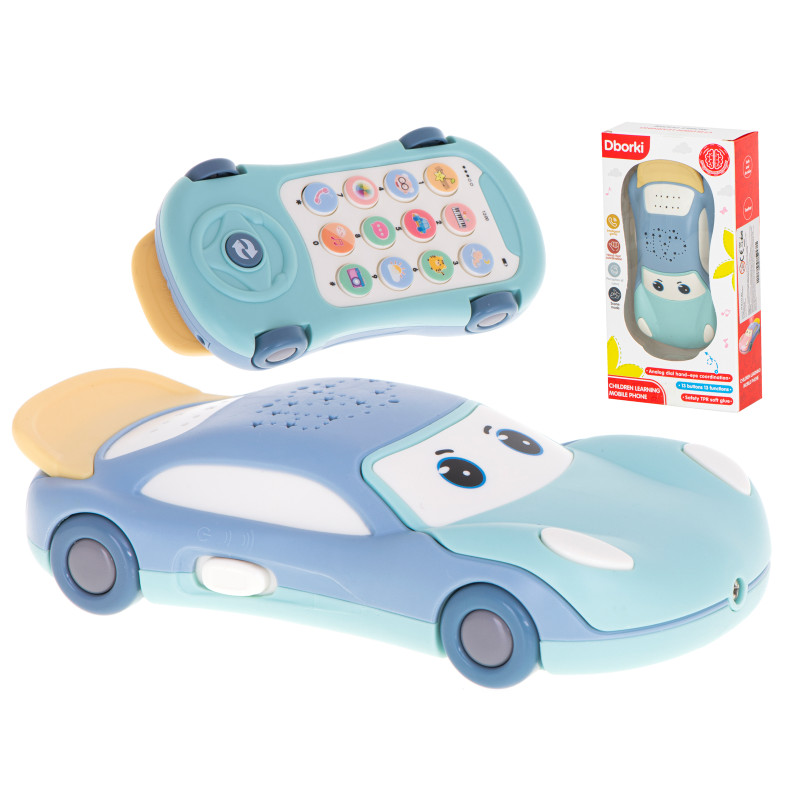 Automobilinis telefono žvaigždžių projektorius su muzika mėlyna spalva Automobilinis telefono žvaigždžių projektorius su muzika mėlyna spalva