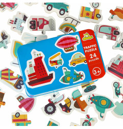 Dėlionė skardinėje dėžutėje transporto priemonėse 24 dėlionės