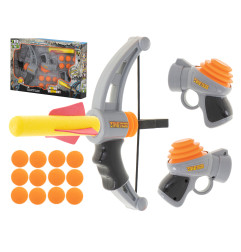 Softbolo pistoletas + arbaletas + kamuoliukai 2 vnt.