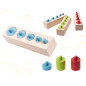 Montessori mediniai cilindriniai svarmenys spalvingi Montessori mediniai cilindriniai svarmenys spalvingi
