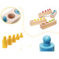 Montessori mediniai cilindriniai svarmenys spalvingi Montessori mediniai cilindriniai svarmenys spalvingi