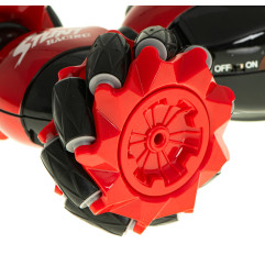 RC valdomas ranka Pioneer Stunt automobilis raudonas