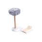 MDF medinis lėlių namelis + baldai 78cm juodas LED MDF medinis lėlių namelis + baldai 78cm juodas LED