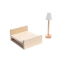 MDF medinis lėlių namelis + baldai 78cm juodas LED MDF medinis lėlių namelis + baldai 78cm juodas LED