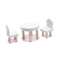 MDF medinis lėlių namelis + baldai 78cm juodas LED MDF medinis lėlių namelis + baldai 78cm juodas LED