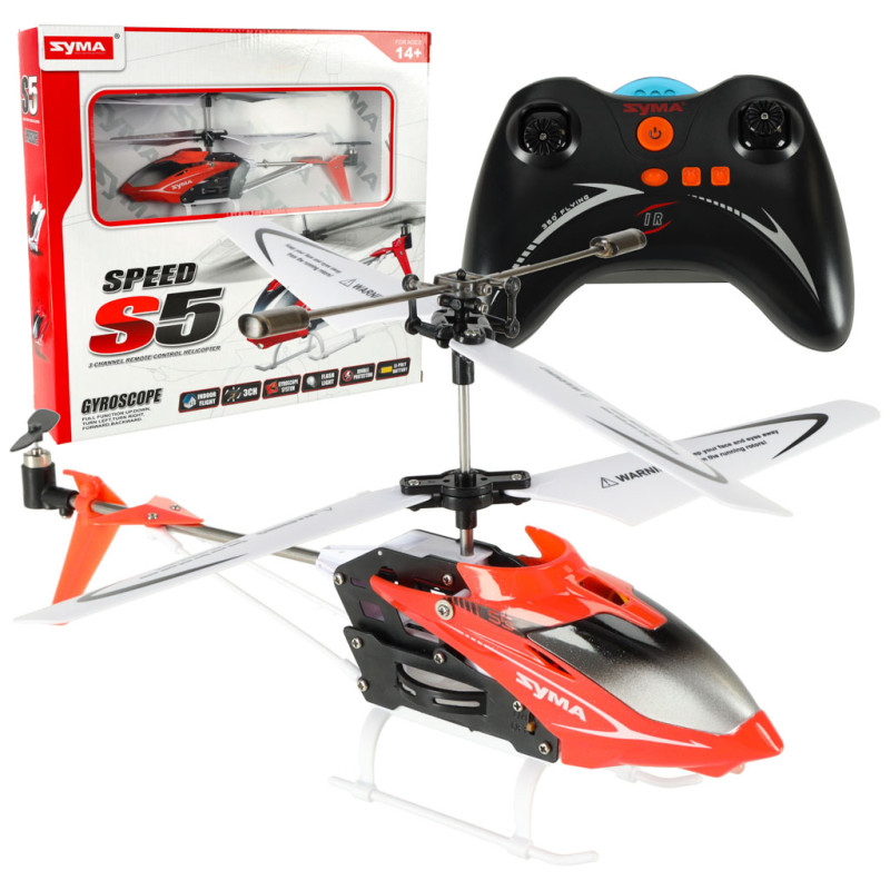 RC valdomas sraigtasparnis SYMA S5 raudonas RC valdomas sraigtasparnis SYMA S5 raudonas