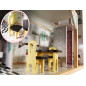 Medinis MDF lėlių namelis + baldai 122cm XXL LED Medinis MDF lėlių namelis + baldai 122cm XXL LED