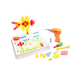 Konstravimo rinkinys su atsuktuvu ir priedais 261 elementai