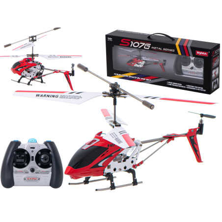 RC valdomas SYMA S107G sraigtasparnis raudonos spalvos