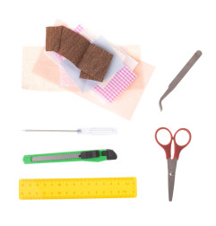 Surenkamas dviaukštis Lėlių namas medinis modelis led, DYI