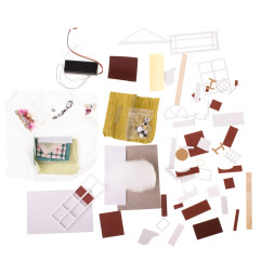 Surenkamas lėlių namas medinis modelis LED 8008-A, DYI