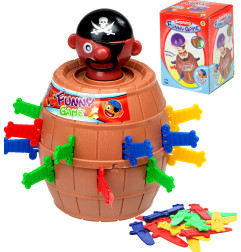 Pašėlęs piratas barelio arkadinis žaidimas Dūris piratui 9 x 9 x 12,5 cm