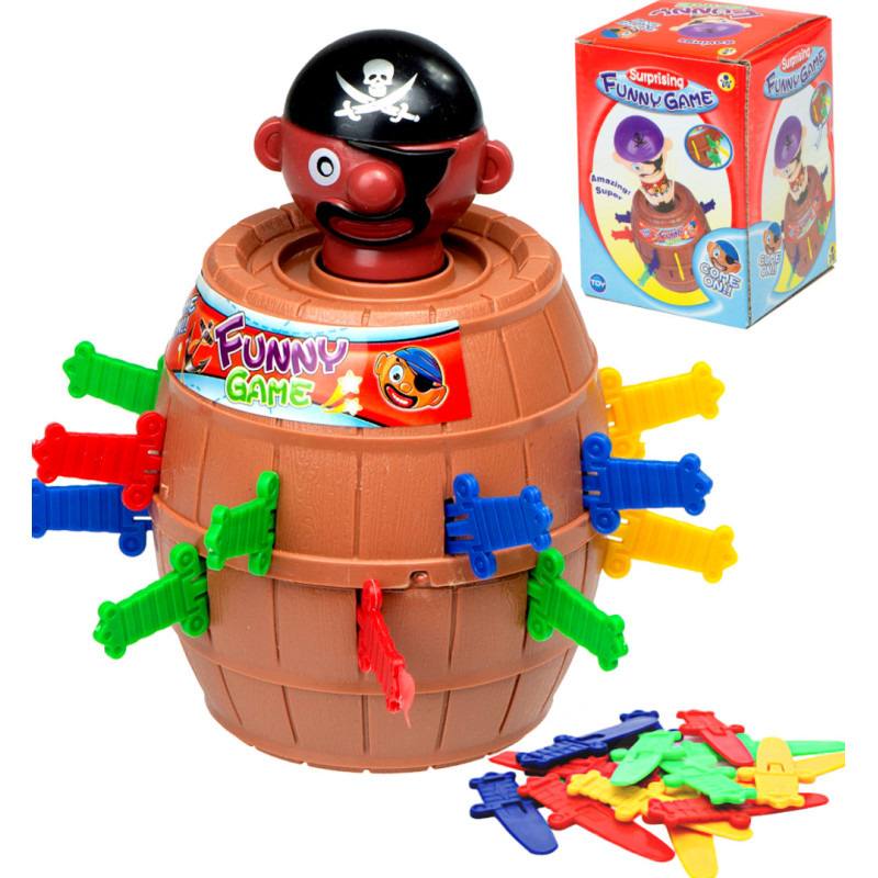Pašėlęs piratas barelio arkadinis žaidimas Dūris piratui 9 x 9 x 12,5 cm Pašėlęs piratas barelio arkadinis žaidimas Dūris piratui 9 x 9 x 12,5 cm