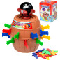 Pašėlęs piratas barelio arkadinis žaidimas Dūris piratui 9 x 9 x 12,5 cm Pašėlęs piratas barelio arkadinis žaidimas Dūris piratui 9 x 9 x 12,5 cm