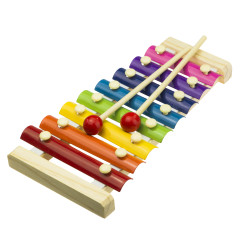 Spalvingas mokomasis medinis metalofonas