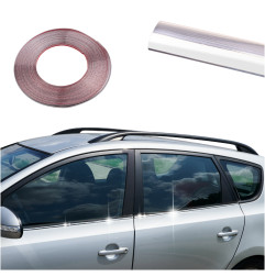 Chromuota dekoratyvinė lipni juostelė automobiliui 6 mm x 15 m