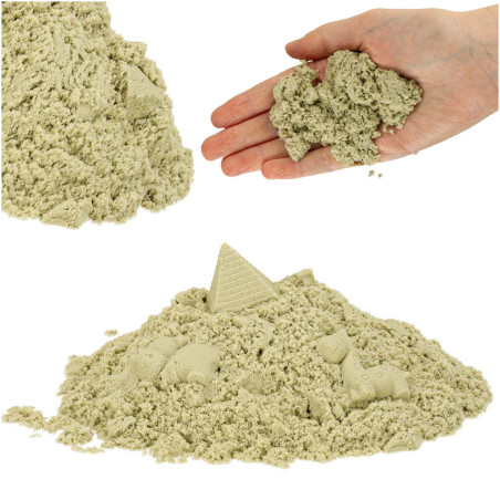 Kinetinis smėlis 1 kg maišelyje, natūralus smėlio spalvos