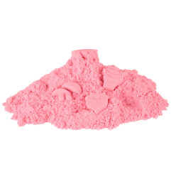 Kinetinis smėlis 1 kg maišelyje rožinės spalvos