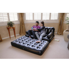 Materac Welurowy z Pompką 185 76 28cm BESTWAY