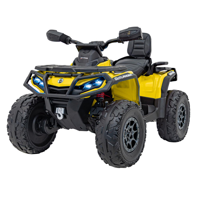 Vaikiškas Elektrinis Keturratis Can Am Outlander ATV su nuotolinio valdymo pultu, Geltonas Vaikiškas Elektrinis Keturratis Can Am Outlander ATV su nuotolinio valdymo pultu, Geltonas