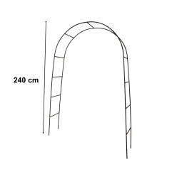 Sodo pavėsinės arkos laikiklis vijokliniams augalams, metalas 240 x 140 cm