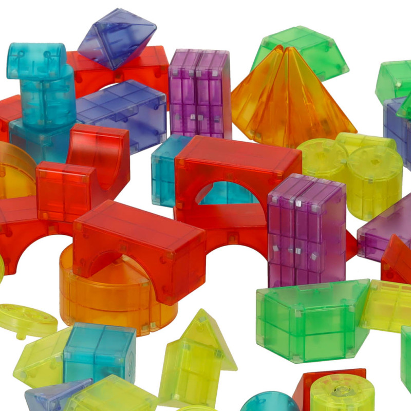 3D magnetinės kaladėlės šviečiančios 134 el. 3D magnetinės kaladėlės šviečiančios 134 el.