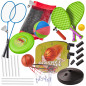 Sporto rinkinys 5in1 (badmintonas krepšinis tinklinis tenisas frisbis)