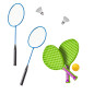 Sporto rinkinys 5in1 (badmintonas krepšinis tinklinis tenisas frisbis)