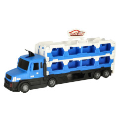 Krovininis automobilis garažas XXL mėlynos spalvos su šviesomis